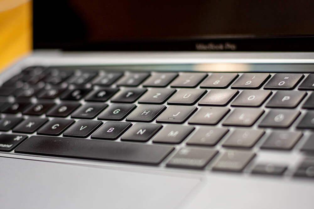 Tastatur-Aufnahme vom MacBook Pro M1